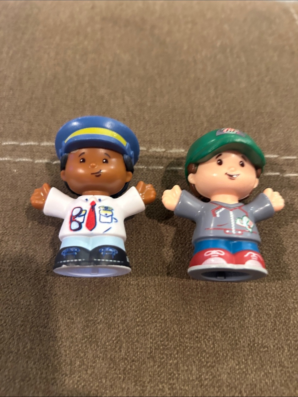 Fisher-Price Little People Figures Set of 2016 Pilot and 2016 Pizza Worker
